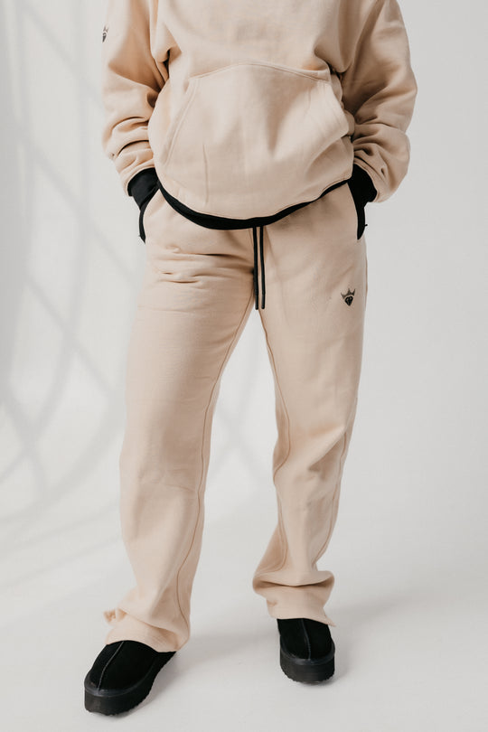 Hustlers Relaxed Lounge Sweat Pants [TAN]