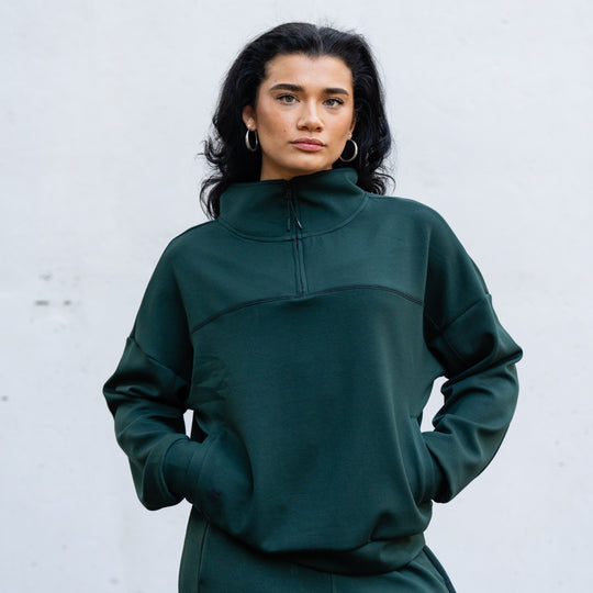 Aura Women’s Quarter Zip [EMERALD]