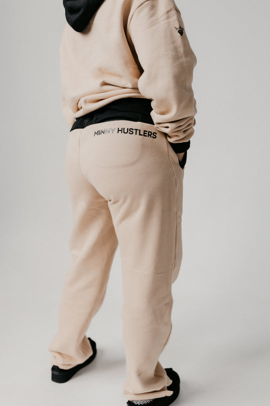 Hustlers Relaxed Lounge Sweat Pants [TAN]