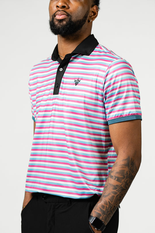 Double Stripes Polo | Miami Vice