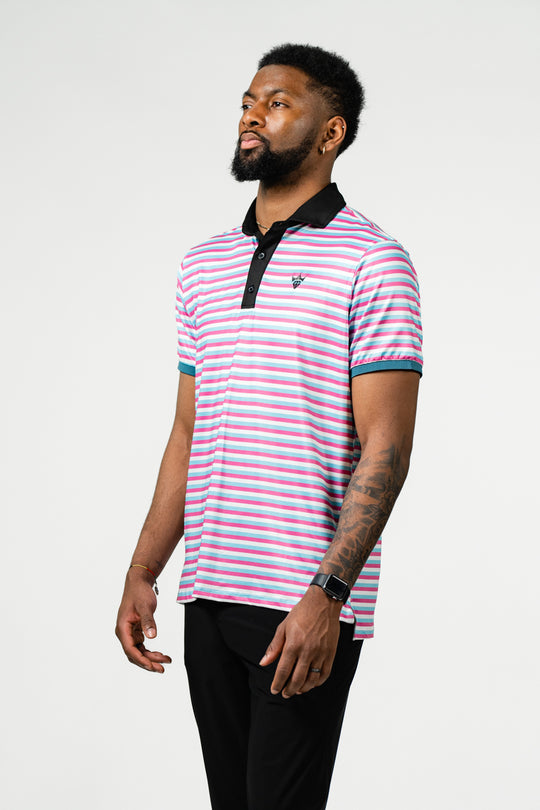 Double Stripes Polo | Miami Vice