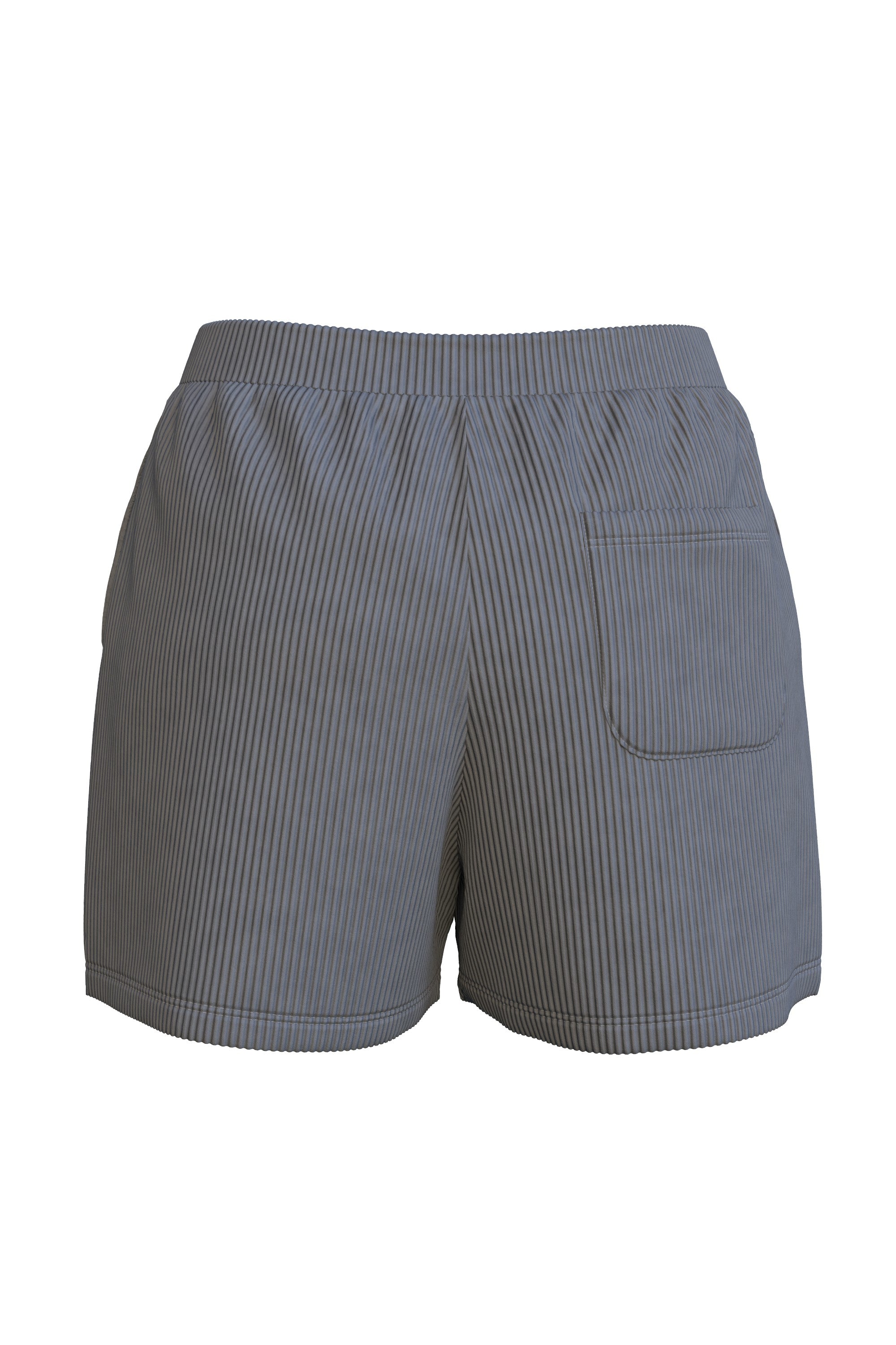 Cotton Rib Line Shorts/Blue｜PERVERZE | パーバーズの公式