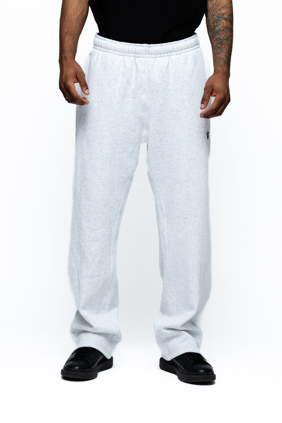 Team Issued Relaxed Open Bottom Pant | White Heather