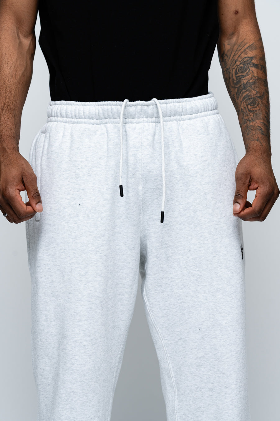 Team Issued Relaxed Open Bottom Pant | White Heather