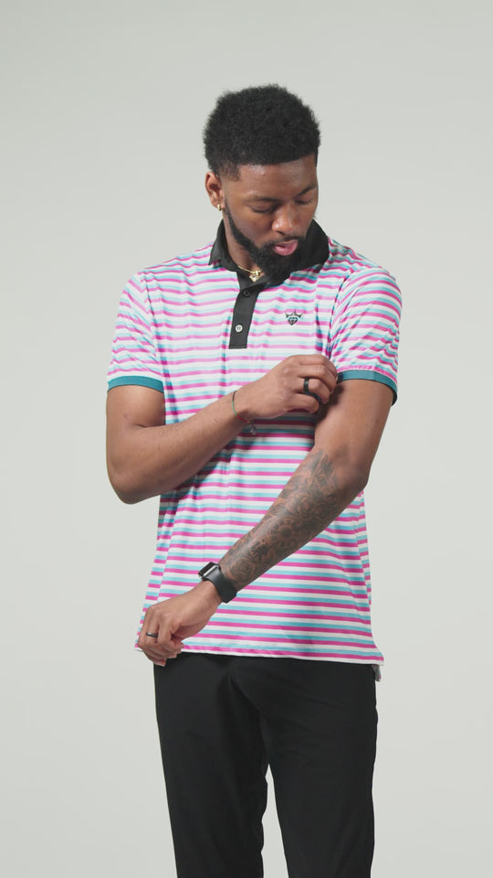 Double Stripes Polo | Miami Vice