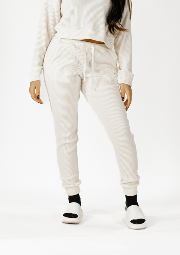 Relaxed Ribbed Joggers –